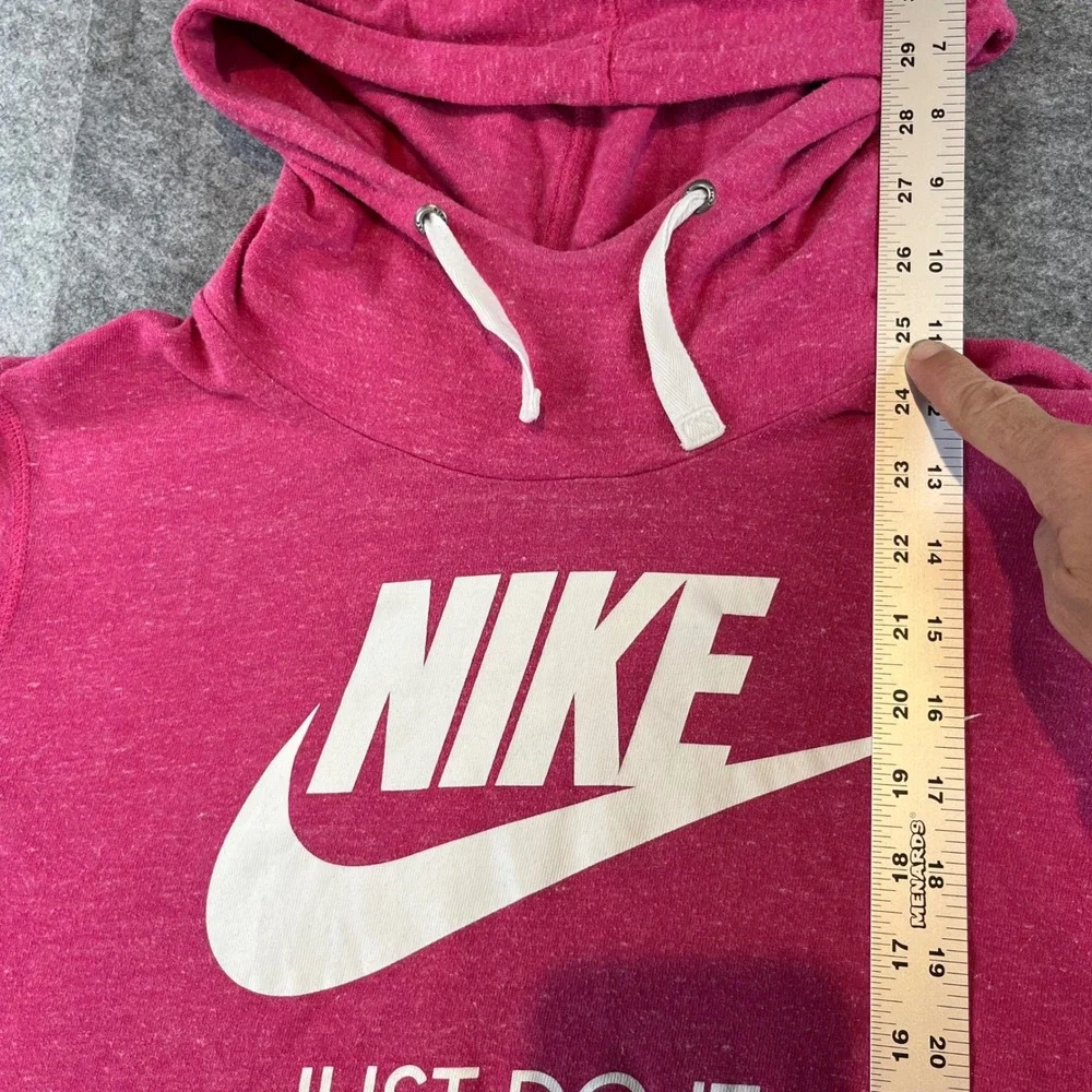 Nike Womens Just Do It Pullover Hoodie Pink Athleisure‎ Gym XL Swoosh Graphic